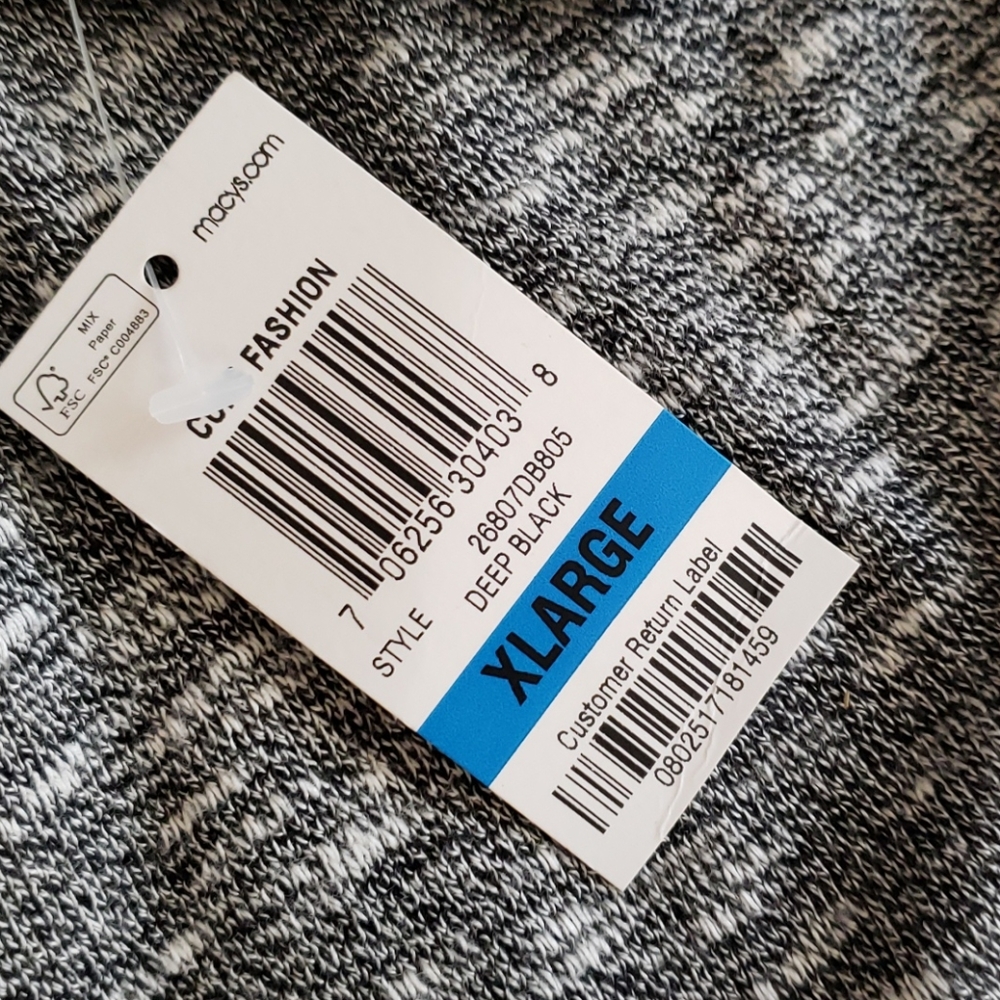 Style & Co X Large Black wrap Cardigan sweater New - Picture 6 of 10